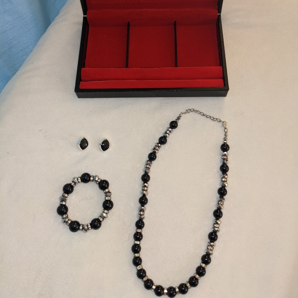 Jewelry Set with Box*Earrings, Bracelet, Necklace